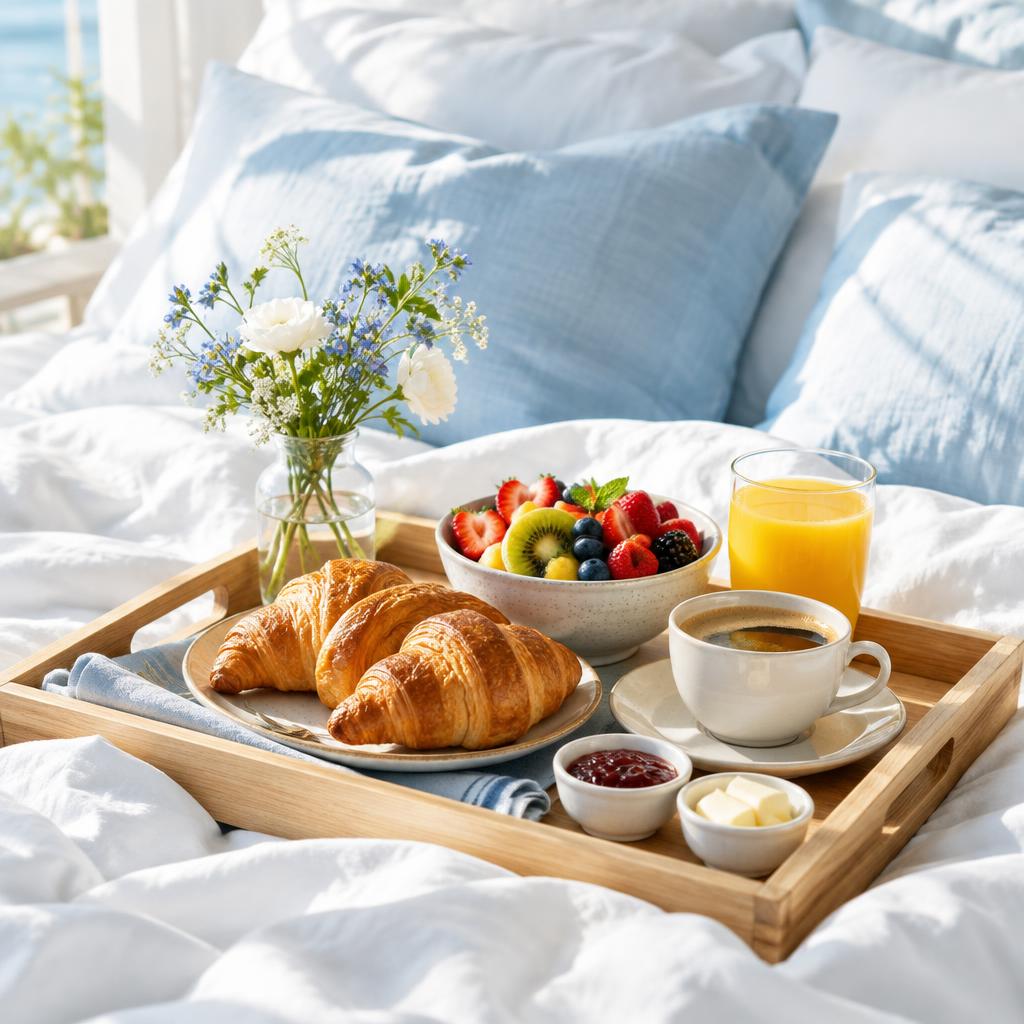 Café da manhã na cama pós-festa