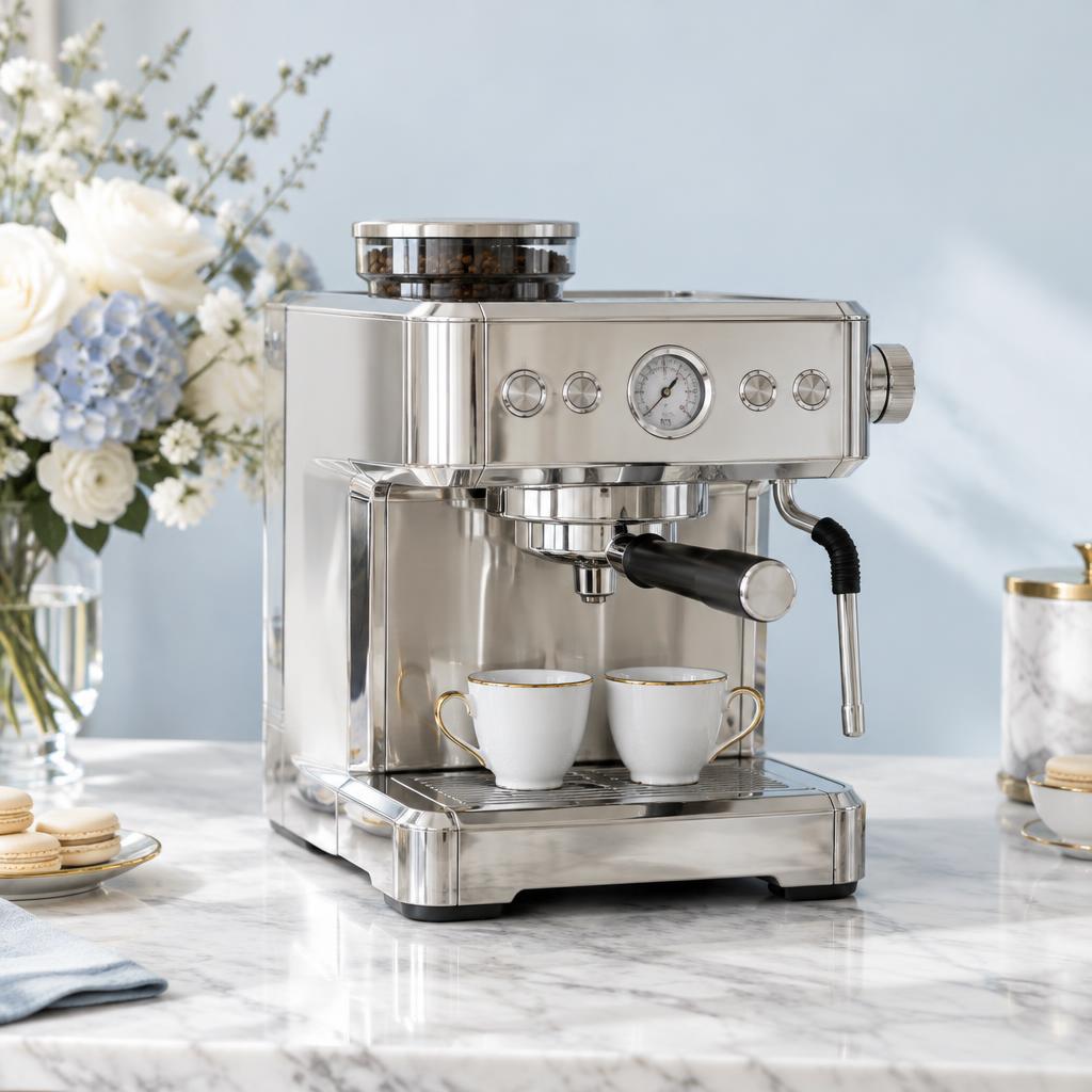 Cafeteira espresso para os cafés de domingo